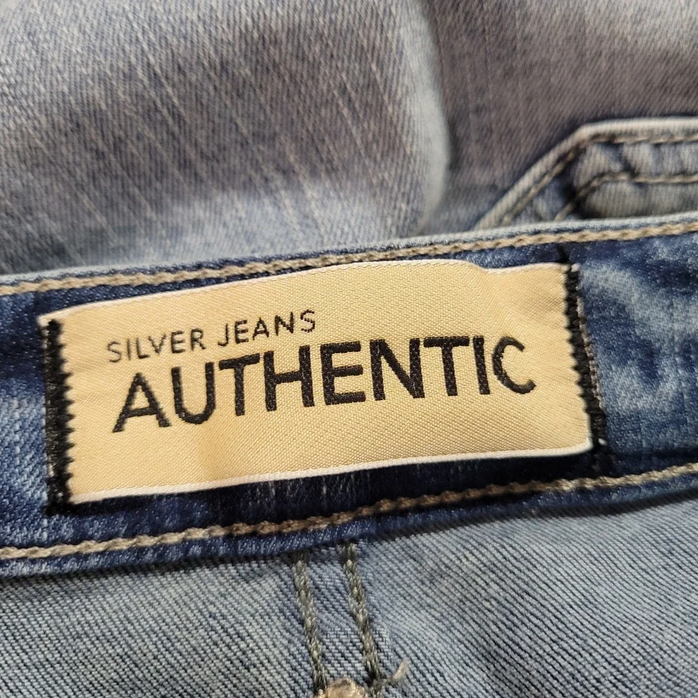 Silver Jeans Authentic Denim Womens‎ 2 Curvy High Slim Straight 25x32 *